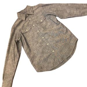 Brooks Brothers blue cotton button up shirt